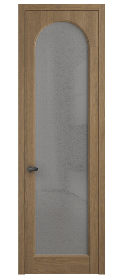 Межкомнатная дверь Палаццо 6804 Дуб мускатный матовый Фактурное серое стекло "Лёд", триплекс Цена 1198479 ₸ | Volhovec