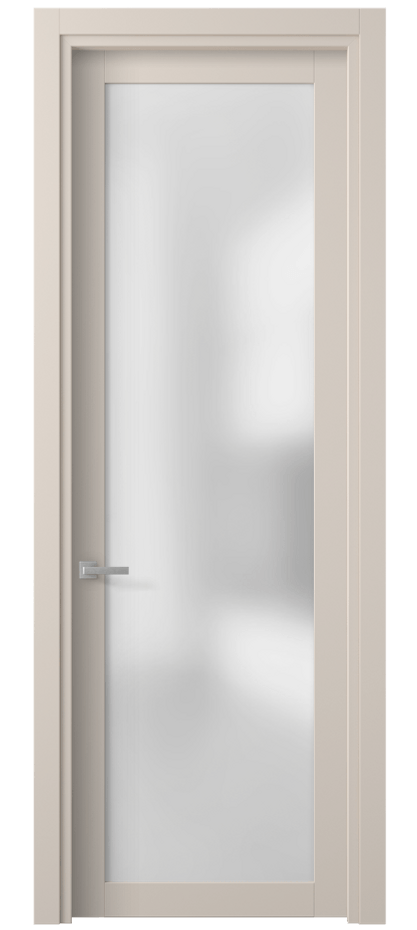Межкомнатная дверь Planum 2102 ПЭТ пудровый бежевый Сатинированное стекло Цена 148260 ₸ | Volhovec