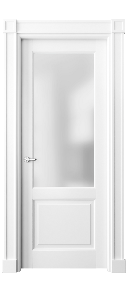 Дверь межкомнатная Тоскана Плано 6302 Матовый белоснежный Сатинированное стекло Гладкие пилястры с квадратными розетками МБЛ Цена 964951 ₸ Наличники уже входят в базовый комплект. Фабрика дверей Волховец 8 (800) 551 43 19 Межкомнатная дверь Тоскана Плано 6302 Матовый белоснежный Сатинированное стекло Цена 964951 ₸ | Volhovec