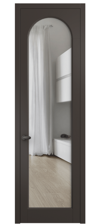 Межкомнатная дверь Палаццо 6804 Матовый антрацит Прозрачное стекло Цена 733539 ₸ | Volhovec