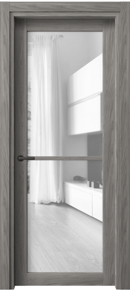 Межкомнатная дверь Нео 2108 Имбирный ясень Прозрачное стекло, триплекс Цена 225432 ₸ | Volhovec