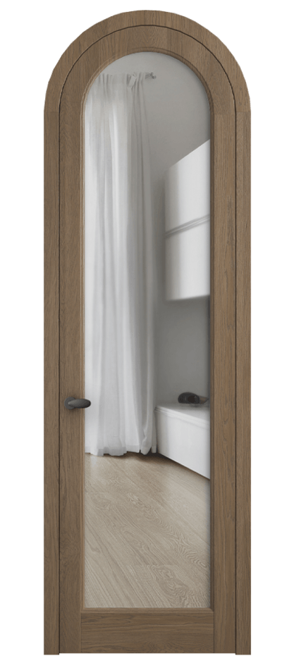 Межкомнатная дверь Палаццо 6814 Дуб джутовый матовый Прозрачное стекло Цена 1592506 ₸ | Volhovec