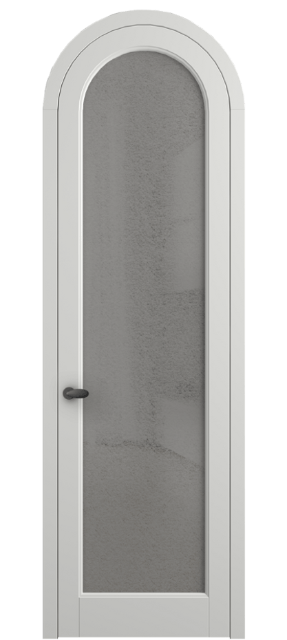 Межкомнатная дверь Палаццо 6814 Матовый светло-серый Фактурное серое стекло "Лёд", триплекс Цена 991562 ₸ | Volhovec