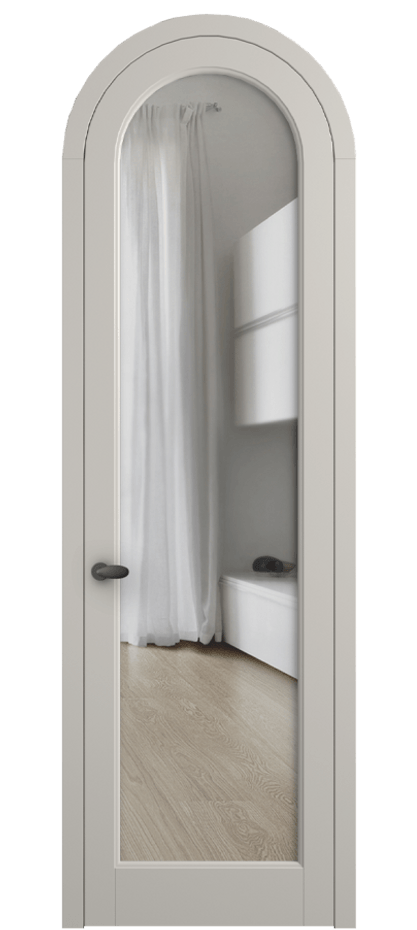 Межкомнатная дверь Палаццо 6814 Матовый облачно-серый Прозрачное стекло Цена 969638 ₸ | Volhovec