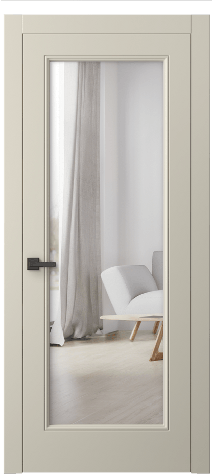 Межкомнатная дверь Linea 8300 Матовый бежево-серый Двустороннее зеркало, триплекс Цена 382880 ₸ | Volhovec