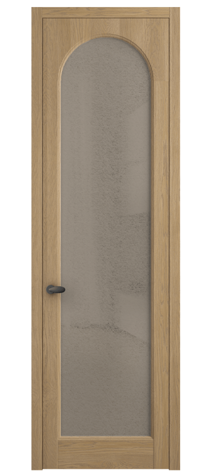 Межкомнатная дверь Палаццо 6804 Дуб соломенный матовый Фактурное бронзовое стекло "Лёд", триплекс Цена 1165971 ₸ | Volhovec