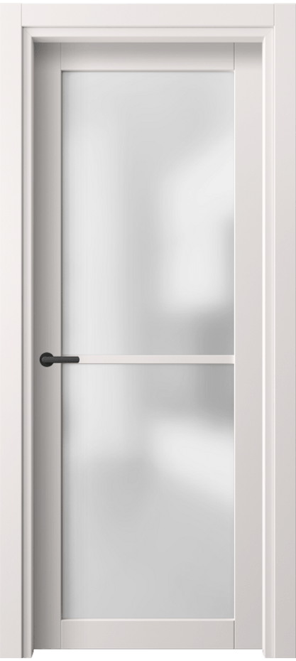 Межкомнатная дверь Нео 2108 ПЭТ кремово-серый Сатинированное стекло Цена 239644 ₸ | Volhovec