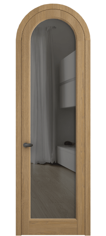 Межкомнатная дверь Палаццо 6814 Дуб пшеничный матовый Прозрачное серое стекло, триплекс Цена 1559998 ₸ | Volhovec