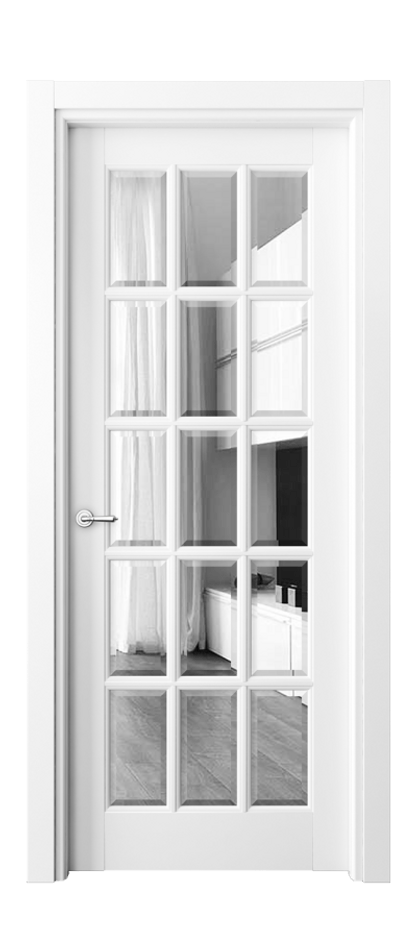 Дверь межкомнатная Тоскана Грильято 6311 Матовый белоснежный Сатинированное стекло с фацетом Гладкий наличник МБЛ Цена 883756 ₸ Наличники уже входят в базовый комплект. Фабрика дверей Волховец 8 (800) 551 43 19 Межкомнатная дверь Тоскана Грильято 6311 Матовый белоснежный Сатинированное стекло с фацетом Цена 883756 ₸ | Volhovec