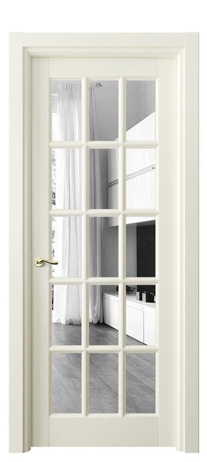 Межкомнатная дверь Лигнум 0708 Матовый молочно-белый Двустороннее зеркало, триплекс Цена 894340 ₸ | Volhovec
