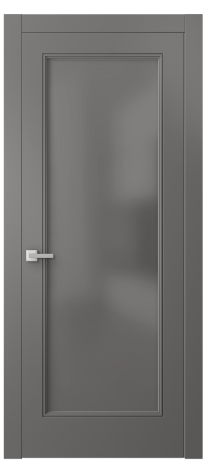Межкомнатная дверь Linea 8300 Матовый классический серый Сатинированное серое стекло, триплекс Цена 466120 ₸ | Volhovec