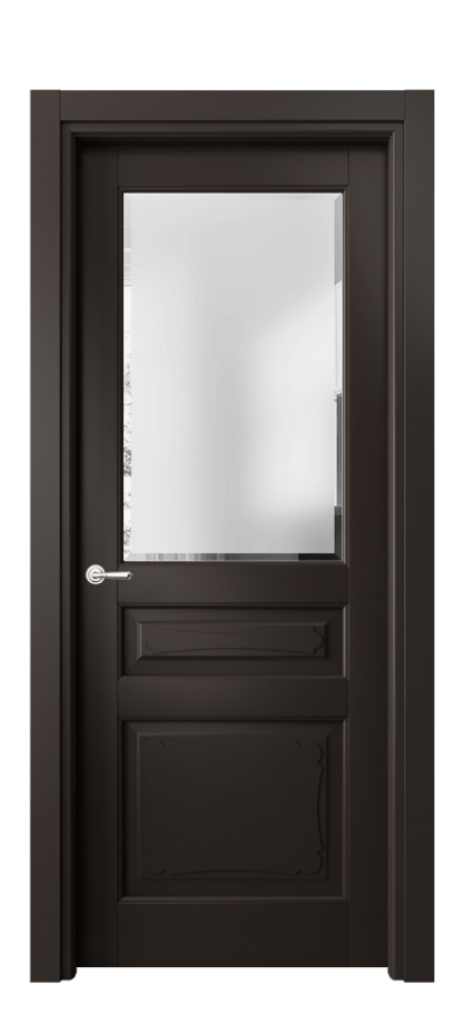 Дверь межкомнатная Тоскана Элегантэ 6324 Матовый антрацит Сатинированное стекло с фацетом Гладкий наличник МАН Цена 762796 ₸ Наличники уже входят в базовый комплект. Фабрика дверей Волховец 8 (800) 551 43 19 Межкомнатная дверь Тоскана Элегантэ 6324 Матовый антрацит Сатинированное стекло с фацетом Цена 762796 ₸ | Volhovec