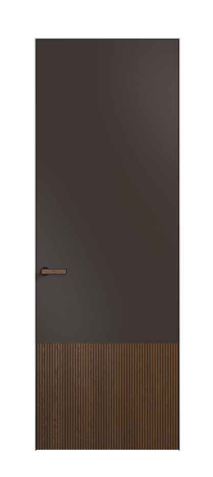 Межкомнатная дверь Velvet 8202 Дуб каштановый матовый - Матовый антрацит. Цена 768300  | Volhovec