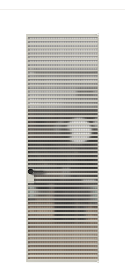 Алюминиевая дверь АЛПЛ040.07 Алюминий тёплый серый Декоративное стекло с сеткой "Mesh silver", триплекс, 6 мм Цена 1142240  | Volhovec