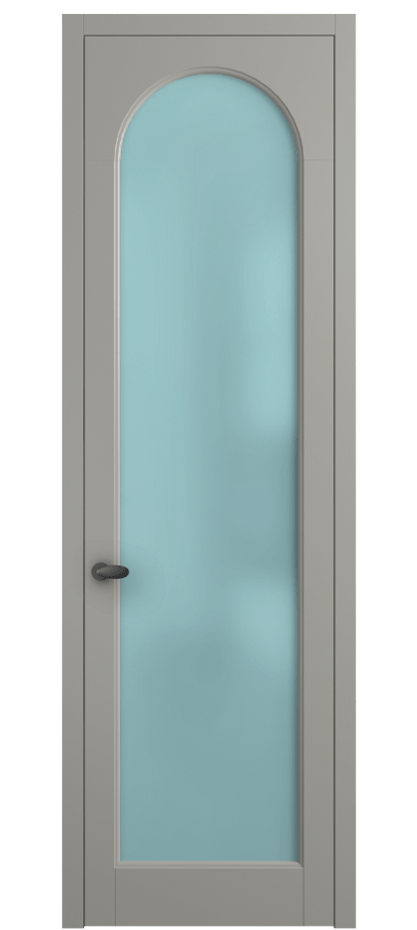 Межкомнатная дверь Palazzo 6804 Матовый нейтральный серый Сатинированное голубое стекло, триплекс Цена 605500 ₸ | Volhovec