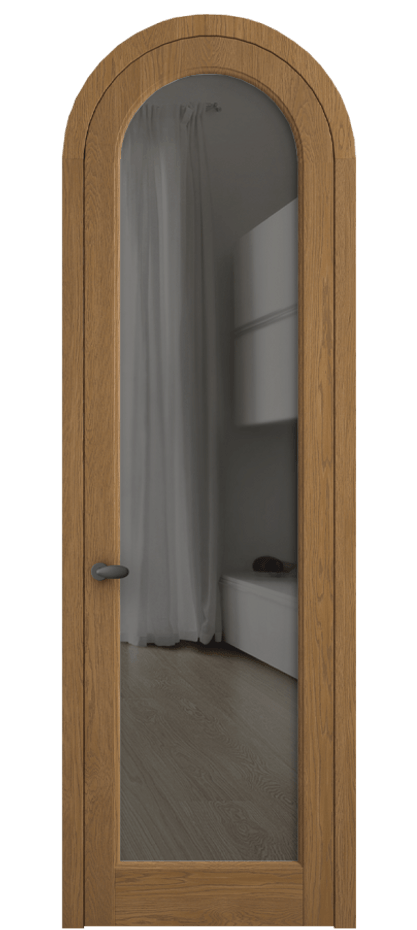 Межкомнатная дверь Палаццо 6814 Дуб пряный матовый Прозрачное серое стекло, триплекс Цена 1592506 ₸ | Volhovec