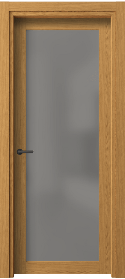 Межкомнатная дверь Нео 2102 Ванильный дуб Сатинированное серое стекло, триплекс Цена 269884 ₸ | Volhovec