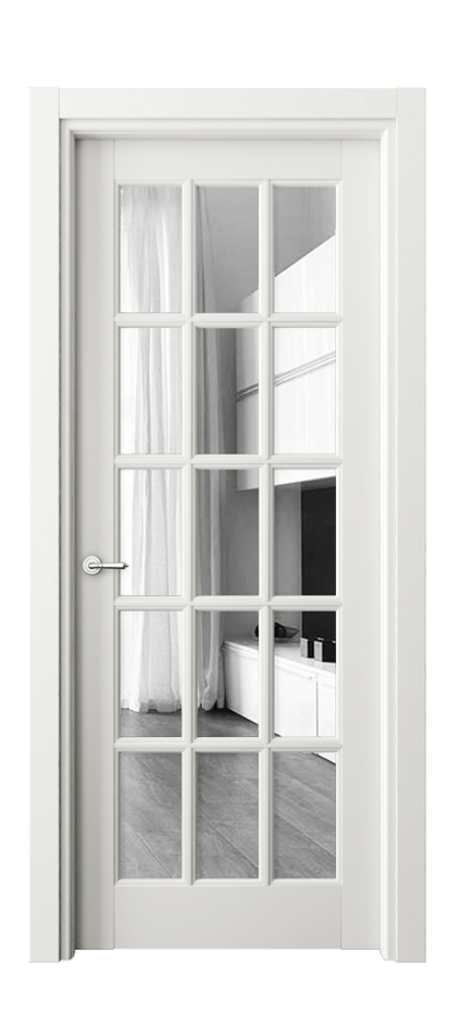 Межкомнатная дверь Тоскана Грильято 6311 Матовый серый Двустороннее зеркало, триплекс Цена 868636 ₸ | Volhovec