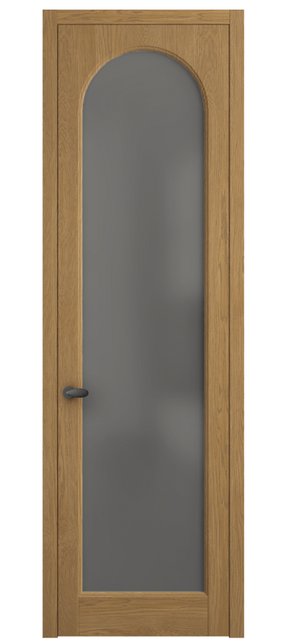 Межкомнатная дверь Palazzo 6804 Дуб солнечный матовый Сатинированное серое стекло, триплекс Цена 924900 ₸ | Volhovec