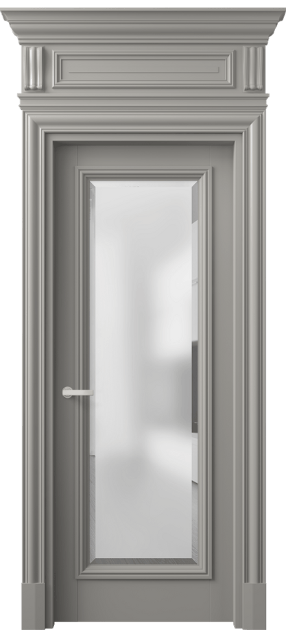 Дверь межкомнатная Антик 7300 Матовый нейтральный серый Сатинированное стекло с фацетом КЭП + Объёмный фриз + Карниз МНСР Цена 1244444 ₸ Наличники уже входят в базовый комплект. Фабрика дверей Волховец 8 (800) 551 43 19 Межкомнатная дверь Антик 7300 Матовый нейтральный серый Сатинированное стекло с фацетом Цена 1244444 ₸ | Volhovec