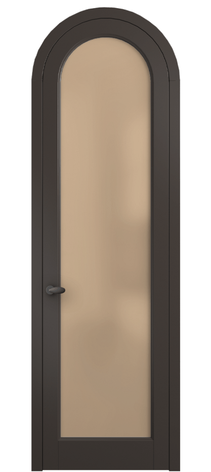 Межкомнатная дверь Palazzo 6814 Матовый антрацит Сатинированное оранжевое стекло, триплекс, 6мм Цена 735000 ₸ | Volhovec