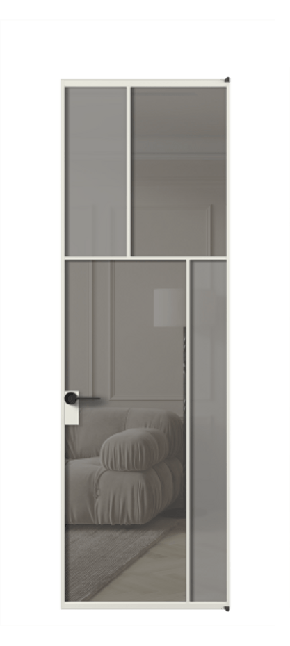 Межкомнатная дверь Mosaic АЛПЛ041.23 Алюминий серый Сатинированное серое стекло, триплекс, 6 мм + Прозрачное серое стекло, триплекс Цена 1035030 ₸ | Volhovec