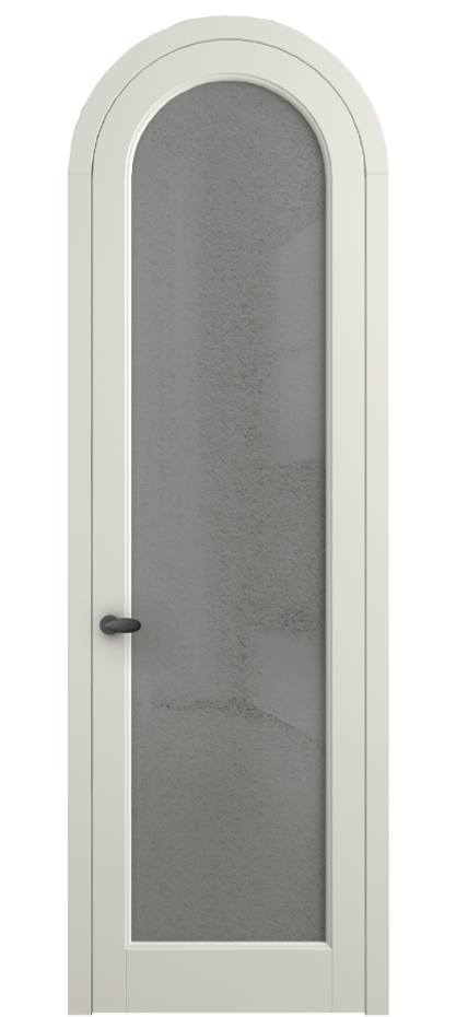 Межкомнатная дверь Палаццо 6814 Матовый жемчужный Фактурное серое стекло "Лёд", триплекс Цена 991562 ₸ | Volhovec