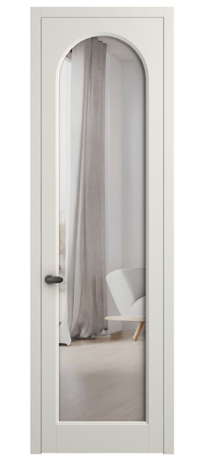 Межкомнатная дверь Палаццо 6804 Матовый жемчужный Двустороннее зеркало, триплекс Цена 748659 ₸ | Volhovec