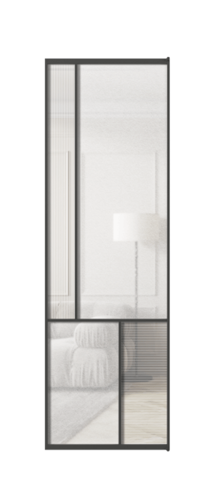 Межкомнатная дверь Мозаик АЛПЛ041.20  Рифлёное стекло "Дюна", триплекс, 6 мм + Фактурное стекло "Лёд", триплекс Цена 1447513 ₸ | Volhovec