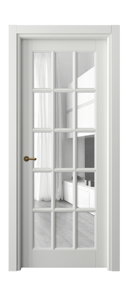 Межкомнатная дверь Toscana Grigliato 6311 Бук светло-серый Прозрачное стекло Цена 712600 ₸ | Volhovec