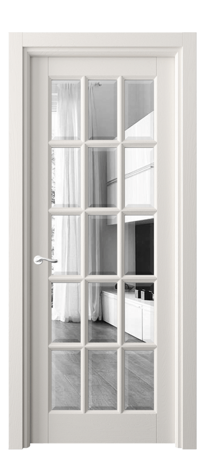 Дверь межкомнатная Лигнум 0708 Дуб пудровый белый Двустороннее зеркало с фацетом, триплекс Гладкий наличник ДПБЛ Цена 1242856 ₸ Наличники уже входят в базовый комплект. Фабрика дверей Волховец 8 (800) 551 43 19 Межкомнатная дверь Лигнум 0708 Дуб пудровый белый Двустороннее зеркало с фацетом, триплекс Цена 1242856 ₸ | Volhovec