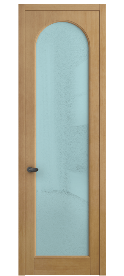 Межкомнатная дверь Палаццо 6804 Бук натуральный матовый Фактурное голубое стекло "Лёд", триплекс Цена 962229 ₸ | Volhovec