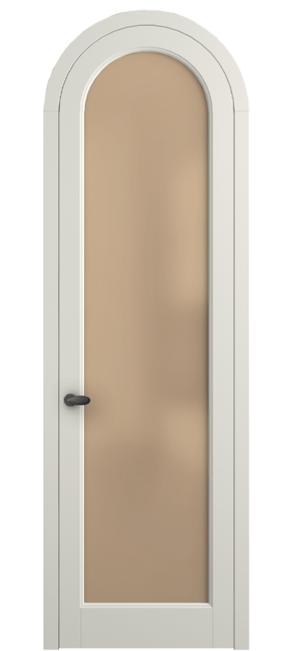 Межкомнатная дверь Palazzo 6814 Матовый жемчужный Сатинированное оранжевое стекло, триплекс, 6мм Цена 735000 ₸ | Volhovec