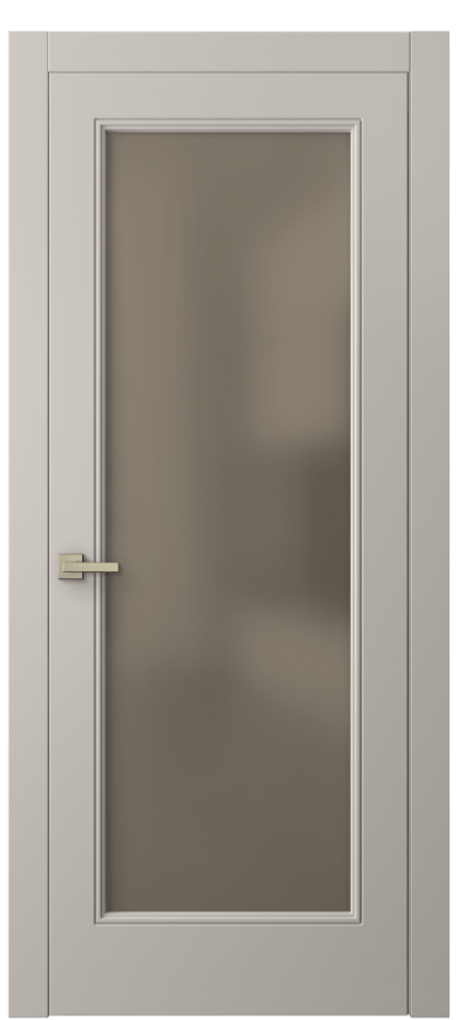 Межкомнатная дверь Linea 8300 Матовый светло-бежевый Сатинированное бронзовое стекло, триплекс Цена 466120 ₸ | Volhovec