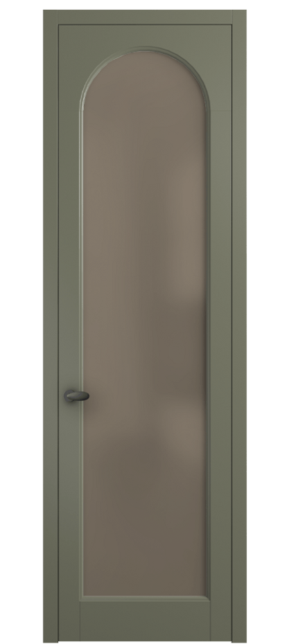 Межкомнатная дверь Palazzo 6804 Матовый оливковый тёмный Сатинированное бронзовое стекло, триплекс Цена 605500 ₸ | Volhovec