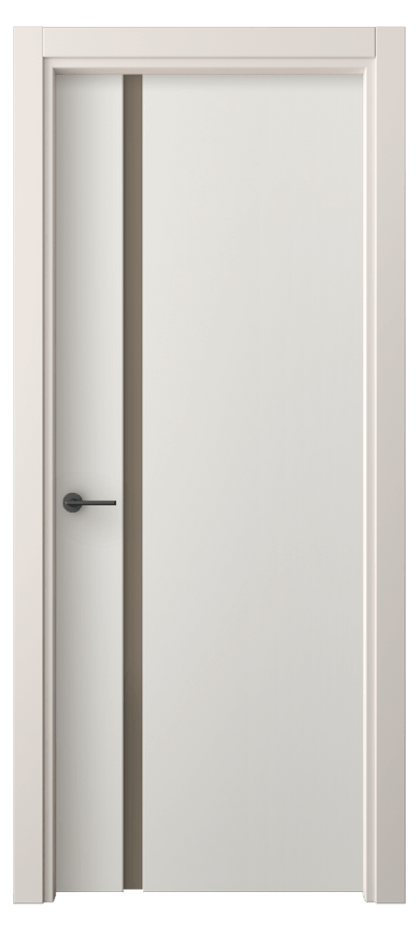 Межкомнатная дверь Фридом 4222 ПЭТ белоснежный Сатинированное бронзовое стекло, триплекс Цена 240024 ₸ | Volhovec