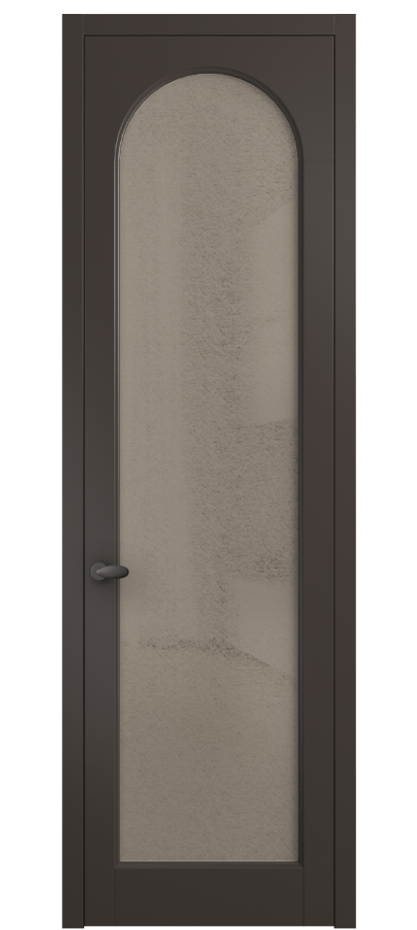 Межкомнатная дверь Палаццо 6804 Матовый антрацит Фактурное бронзовое стекло "Лёд", триплекс Цена 778899 ₸ | Volhovec