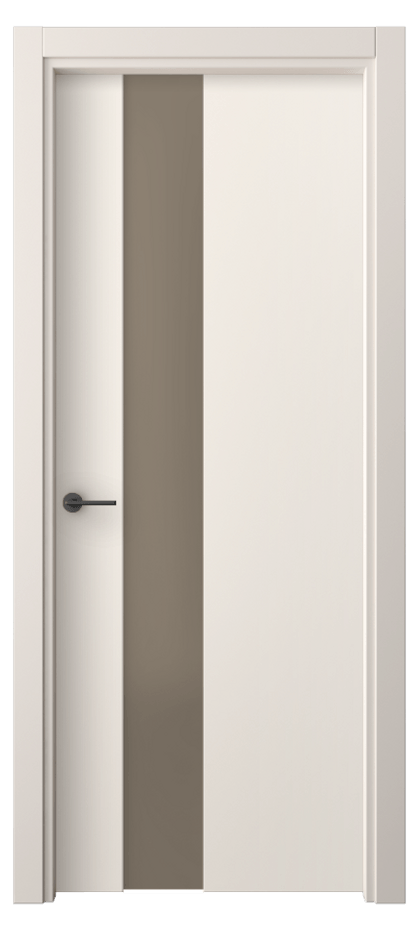 Межкомнатная дверь Фридом 4224 ПЭТ кремово-белый Сатинированное бронзовое стекло, триплекс Цена 240024 ₸ | Volhovec