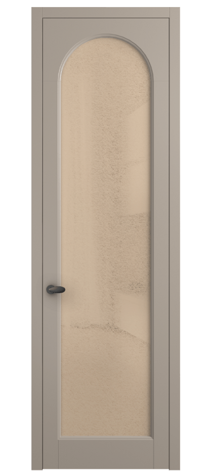 Межкомнатная дверь Палаццо 6804 Матовый бисквитный Фактурное оранжевое стекло "Лёд", триплекс Цена 778899 ₸ | Volhovec