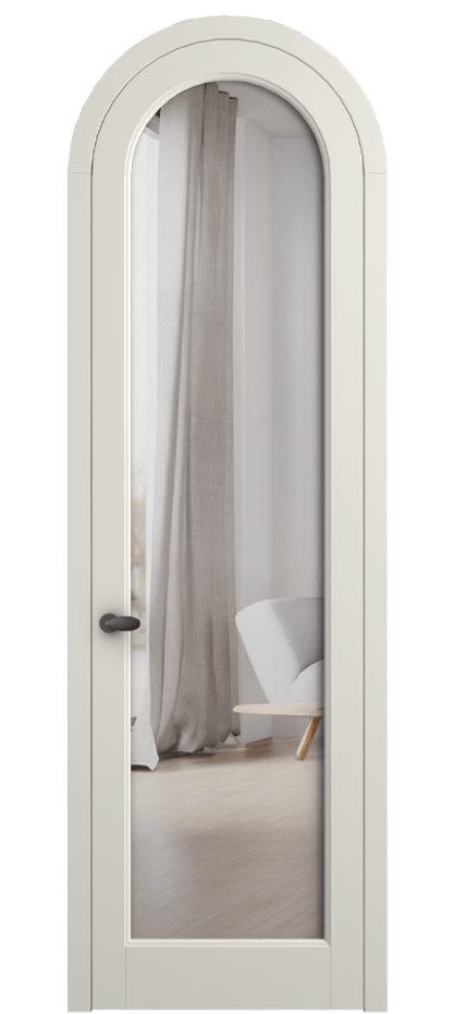 Межкомнатная дверь Палаццо 6814 Матовый жемчужный Двустороннее зеркало, триплекс Цена 961322 ₸ | Volhovec