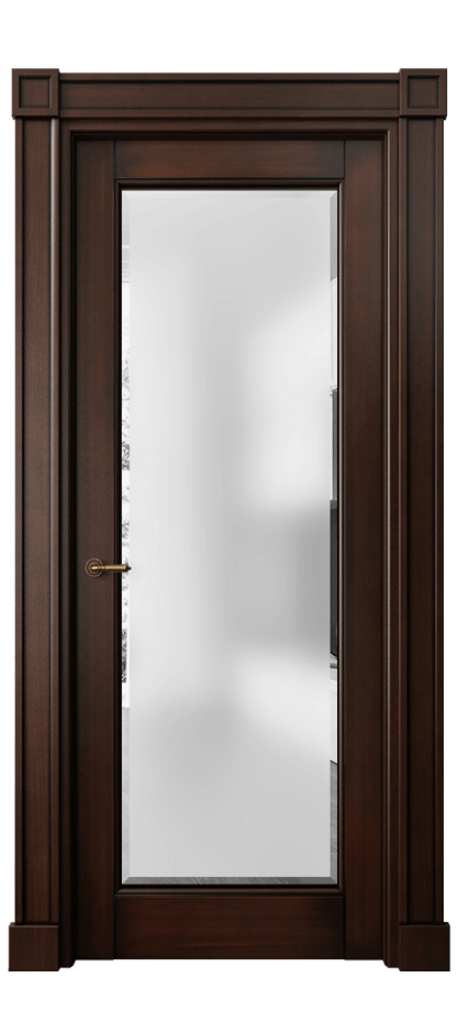 Межкомнатная дверь Toscana Elegante 6300 Бук тёмный с патиной Сатинированное стекло с фацетом Цена 891800 ₸ | Volhovec