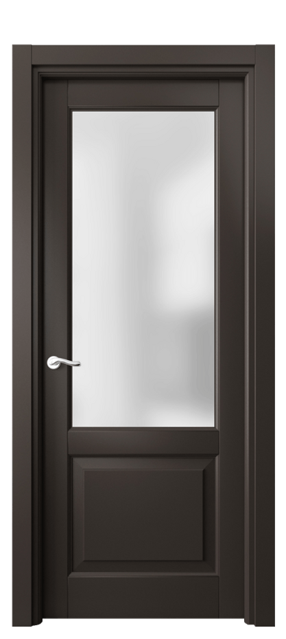 Межкомнатная дверь Лигнум 0740 Матовый антрацит Сатинированное стекло Цена 736336 ₸ | Volhovec