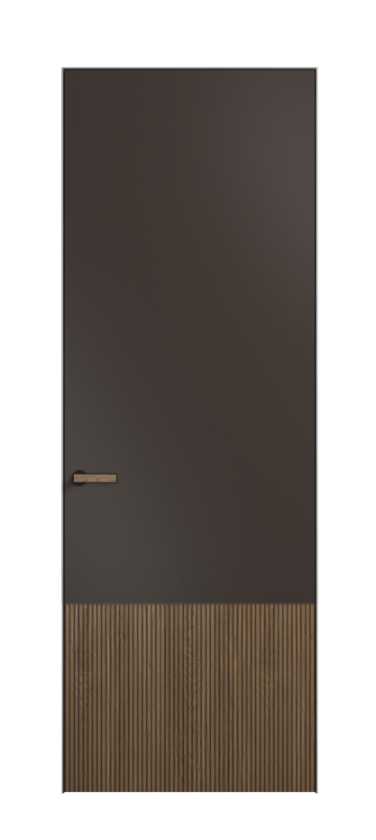 Межкомнатная дверь Velvet 8202 Дуб джутовый матовый - Матовый антрацит. Цена 768300  | Volhovec
