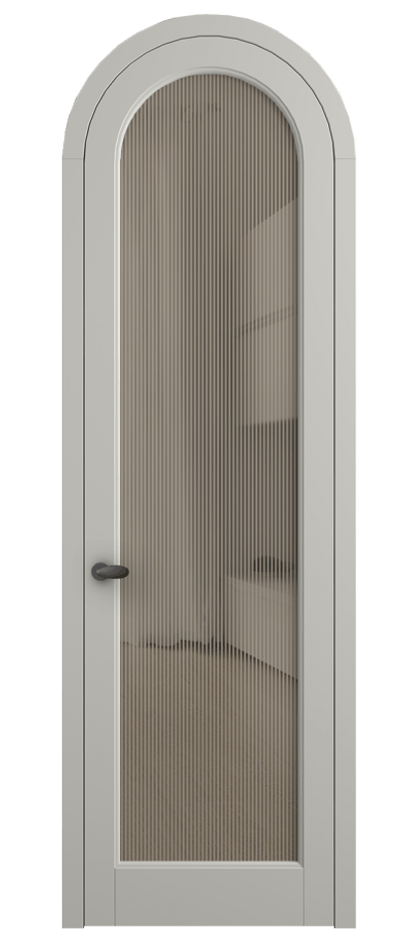 Межкомнатная дверь Палаццо 6814 Матовый тёплый серый Рифлёное бронзовое стекло "Дюна", триплекс Цена 991562 ₸ | Volhovec