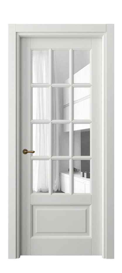 Межкомнатная дверь Toscana Grigliato 6313 Бук светло-серый Прозрачное стекло Цена 712600 ₸ | Volhovec