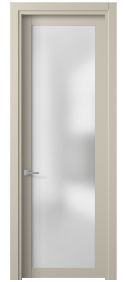 Межкомнатная дверь Planum 2102 ПЭТ светло-бежевый Сатинированное стекло Цена 158240 ₸ | Volhovec