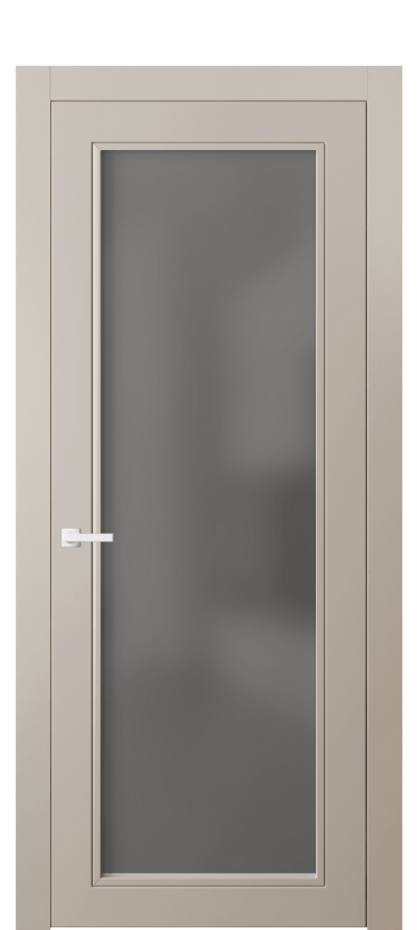 Межкомнатная дверь Neo Classic 8000 Матовый светло-бежевый Сатинированное серое стекло, триплекс Цена 466120 ₸ | Volhovec