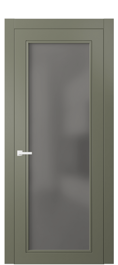 Дверь межкомнатная Neo Classic 8000 Матовый оливковый тёмный Сатинированное серое стекло, триплекс Гладкий компланарный наличник МОТ Цена 448194 ₸ Наличники уже входят в базовый комплект. Фабрика дверей Волховец 8 (800) 551 43 19 Межкомнатная дверь Neo Classic 8000 Матовый оливковый тёмный Сатинированное серое стекло, триплекс Цена 448194 ₸ | Volhovec