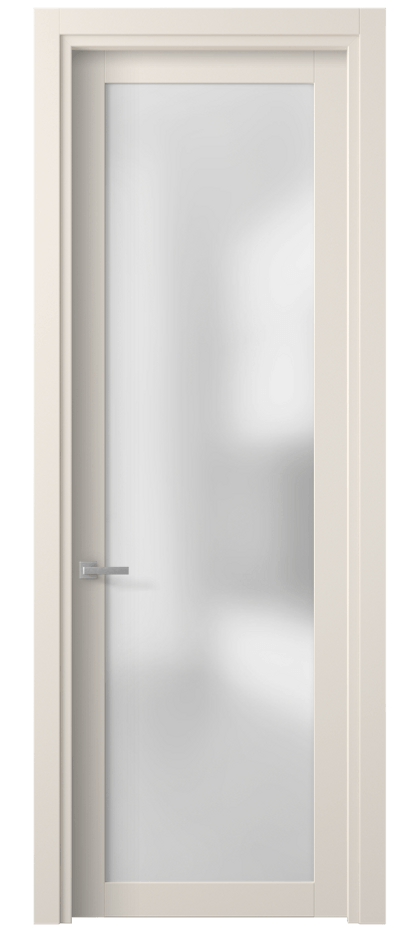 Межкомнатная дверь Planum 2102 ПЭТ кремово-белый Сатинированное стекло Цена 158240 ₸ | Volhovec