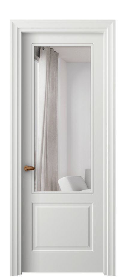 Межкомнатная дверь Эссе 8552 Матовый светло-серый Двустороннее зеркало, триплекс Цена 568504 ₸ | Volhovec